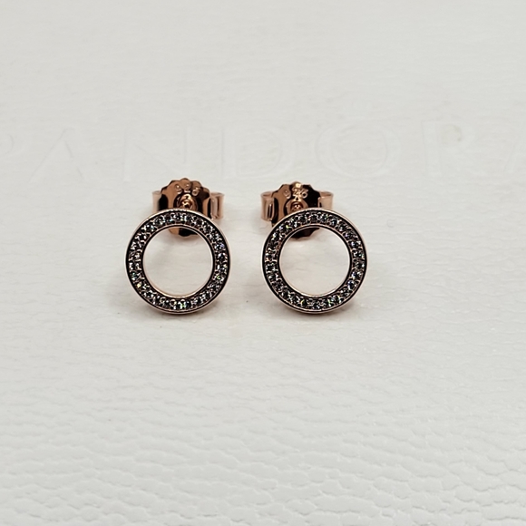 Authentic Pandora Rose Earrings - Picture 4 of 5